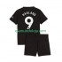 Camisola Manchester City Erling Haaland 9 Criança Equipamento Segundo 2025-2026 Manga Curta